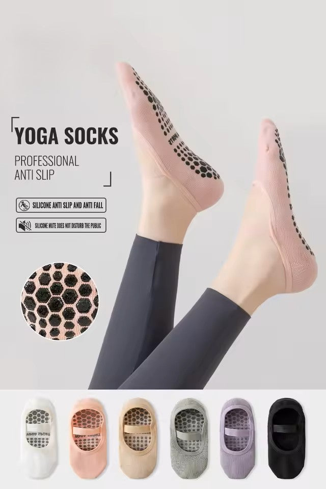 Backless Yoga Socks Silicone