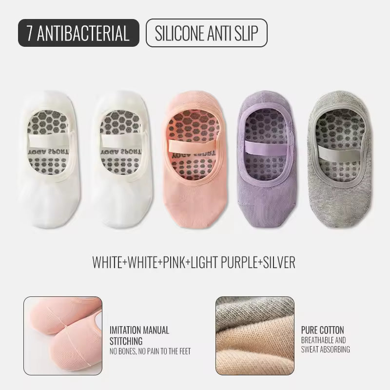 Backless Yoga Socks Silicone