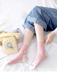 Socks Cartoon Rabbit Cute Funny Stockings for Girls thumbnail